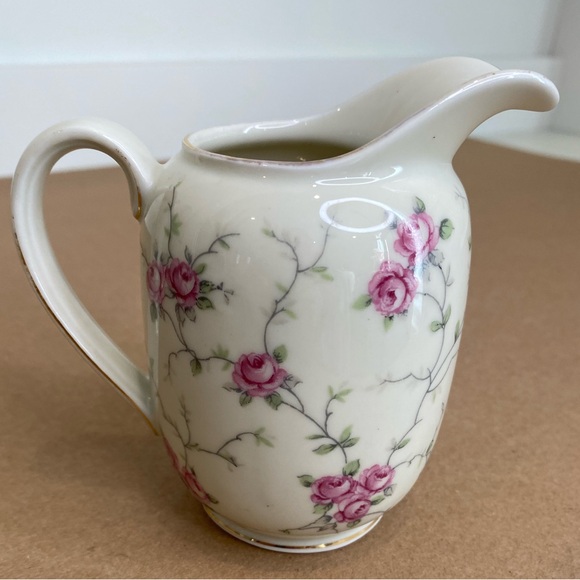 Vtg Bavaria Schumann Teapot and Creamer Pink Roses Gold Trim - Picture 9 of 14
